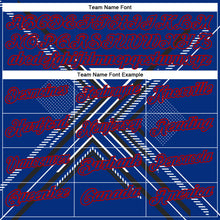 Load image into Gallery viewer, Custom Royal Black Red-White 3D Pattern Design Geometric Shapes Performance Polo Shirt