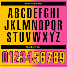 Загрузить изображение в средство просмотра галереи, Custom Yellow Pink-Black 3D Gradient Fashion Performance Polo Shirt