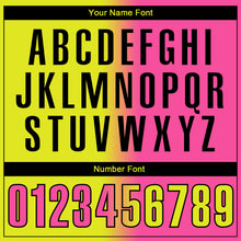 Load image into Gallery viewer, Custom Neon Yellow Pink-Black 3D Gradient Fashion Performance Polo Shirt