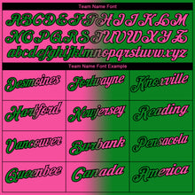 Load image into Gallery viewer, Custom Grass Green Pink-Black 3D Gradient Fashion Performance Polo Shirt