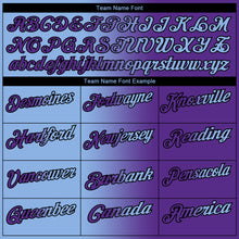 Load image into Gallery viewer, Custom Purple Light Blue-Black 3D Gradient Fashion Performance Polo Shirt