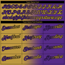 Load image into Gallery viewer, Custom Purple Old Gold-Black 3D Gradient Fashion Performance Polo Shirt