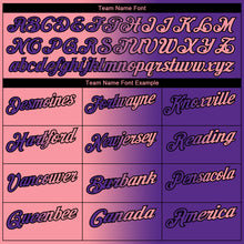 Load image into Gallery viewer, Custom Purple Medium Pink-Black 3D Gradient Fashion Performance Polo Shirt