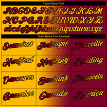 Load image into Gallery viewer, Custom Maroon Gold-Black 3D Gradient Fashion Performance Polo Shirt