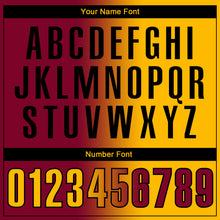 Load image into Gallery viewer, Custom Maroon Gold-Black 3D Gradient Fashion Performance Polo Shirt