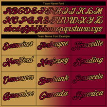 Load image into Gallery viewer, Custom Maroon Old Gold-Black 3D Gradient Fashion Performance Polo Shirt