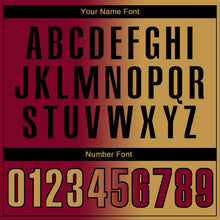 Load image into Gallery viewer, Custom Maroon Old Gold-Black 3D Gradient Fashion Performance Polo Shirt