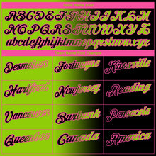 Load image into Gallery viewer, Custom Black Neon Green-Pink 3D Gradient Fashion Performance Polo Shirt