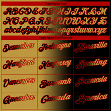 Load image into Gallery viewer, Custom Black Old Gold-Red 3D Gradient Fashion Performance Polo Shirt