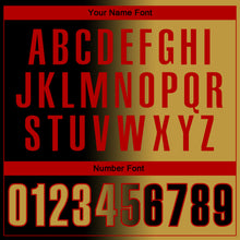 Load image into Gallery viewer, Custom Black Old Gold-Red 3D Gradient Fashion Performance Polo Shirt