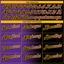 Load image into Gallery viewer, Custom Black Purple-Gold 3D Gradient Fashion Performance Polo Shirt