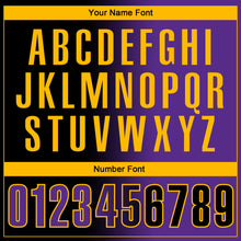 Load image into Gallery viewer, Custom Black Purple-Gold 3D Gradient Fashion Performance Polo Shirt