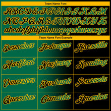 Load image into Gallery viewer, Custom Black Kelly Green-Gold 3D Gradient Fashion Performance Polo Shirt