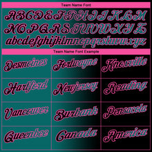 Load image into Gallery viewer, Custom Black Teal-Pink 3D Gradient Fashion Performance Polo Shirt