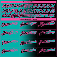 Load image into Gallery viewer, Custom Black Aqua-Pink 3D Gradient Fashion Performance Polo Shirt