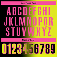 Load image into Gallery viewer, Custom Black Neon Yellow-Pink 3D Gradient Fashion Performance Polo Shirt