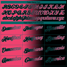 Load image into Gallery viewer, Custom Black Neon Pink-Teal 3D Gradient Fashion Performance Polo Shirt