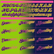 Charger l'image dans la galerie, Custom Navy Neon Green-Pink 3D Gradient Fashion Performance Polo Shirt