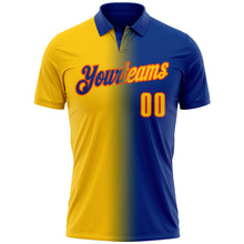Charger l'image dans la galerie, Custom Royal Yellow-Orange 3D Gradient Fashion Performance Polo Shirt