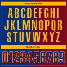 Загрузить изображение в средство просмотра галереи, Custom Royal Maroon-Gold 3D Gradient Fashion Performance Polo Shirt