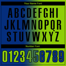 Загрузить изображение в средство просмотра галереи, Custom Royal Neon Green-Black 3D Gradient Fashion Performance Polo Shirt