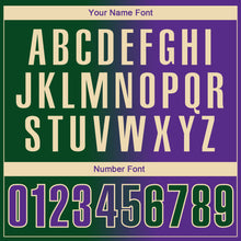 Загрузить изображение в средство просмотра галереи, Custom Green Purple-Cream 3D Gradient Fashion Performance Polo Shirt