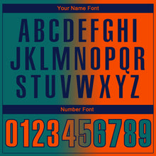 Charger l'image dans la galerie, Custom Teal Orange-Navy 3D Gradient Fashion Performance Polo Shirt