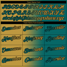 Загрузить изображение в средство просмотра галереи, Custom Teal Old Gold-Black 3D Gradient Fashion Performance Polo Shirt