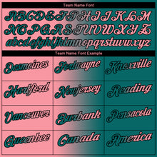 Laden Sie das Bild in den Galerie-Viewer, Custom Teal Medium Pink-Black 3D Gradient Fashion Performance Polo Shirt