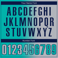 Charger l'image dans la galerie, Custom Aqua Gray-Navy 3D Gradient Fashion Performance Polo Shirt