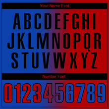 Laden Sie das Bild in den Galerie-Viewer, Custom Thunder Blue Red-Black 3D Gradient Fashion Performance Polo Shirt