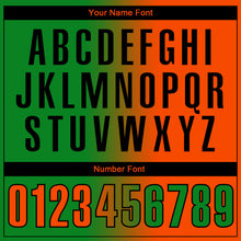 Загрузить изображение в средство просмотра галереи, Custom Grass Green Orange-Black 3D Gradient Fashion Performance Polo Shirt