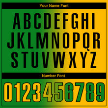 Laden Sie das Bild in den Galerie-Viewer, Custom Grass Green Gold-Black 3D Gradient Fashion Performance Polo Shirt