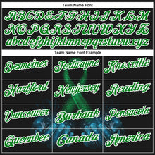 Load image into Gallery viewer, Custom Black Grass Green-White 3D Pattern Design Green Ribbon Liver Cancer Performance Polo Shirt