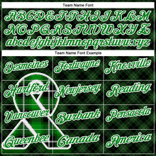 Load image into Gallery viewer, Custom Black Grass Green-White 3D Pattern Design Green Ribbon Liver Cancer Plaid Performance Polo Shirt