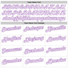 Laden Sie das Bild in den Galerie-Viewer, Custom White Medium Purple 3D Pattern Design Ribbon Cancer Awareness World Cancer Day Performance Polo Shirt