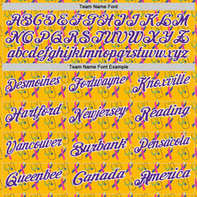 Laden Sie das Bild in den Galerie-Viewer, Custom Gold Purple-White 3D Pattern Design Purple Teal Pink Ribbon Thyroid Cancer Awareness World Cancer Day Performance Polo Shirt