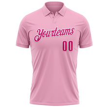 Загрузить изображение в средство просмотра галереи, Custom Light Pink Hot Pink-White 3D Pink Ribbon Breast Cancer Awareness Performance Polo Shirt