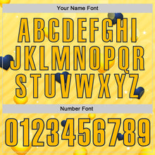 Laden Sie das Bild in den Galerie-Viewer, Custom Gold Navy 3D Pattern Design Yellow Ribbon Bone Cancer Awareness Performance Polo Shirt