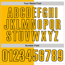 Laden Sie das Bild in den Galerie-Viewer, Custom White Gold-Black 3D Pattern Design Gold Ribbon Childhood Cancer Awareness Performance Polo Shirt