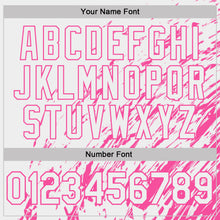 Load image into Gallery viewer, Custom White-Pink Paint Stroke Grunge Streak Performance Polo Shirt
