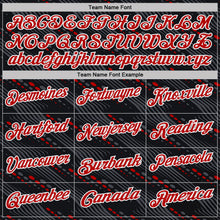 Load image into Gallery viewer, Custom Black Red-White 3D Pattern Slant Lines Cyber Mecha Tech Performance Polo Shirt