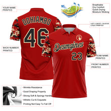 Load image into Gallery viewer, Custom Red Black-Cream Digital Camo Two Tone Performance Polo Shirt