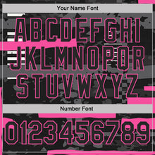 Load image into Gallery viewer, Custom Black-Pink Abstract Geometric Grunge Fragment Performance Polo Shirt