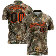 Laden Sie das Bild in den Galerie-Viewer, Custom Camo Black Orange-Olive Camo Woodland Forest Camouflage Salute To Service Performance Polo Shirt