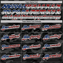 Laden Sie das Bild in den Galerie-Viewer, Custom Camo USA Flag Black-White Stars & Stripes Two Tone Salute To Service Patriotic Performance Polo Shirt