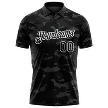 Загрузить изображение в средство просмотра галереи, Custom Camo Black-White Camo Salute To Service Performance Polo Shirt