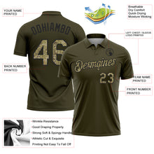 Загрузить изображение в средство просмотра галереи, Custom Olive Camo-Black Salute To Service Performance Polo Shirt