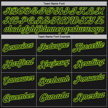 Charger l'image dans la galerie, Custom Black White Pinstripe-Neon Green Performance Polo Shirt