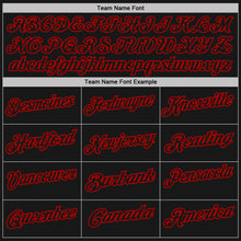 Load image into Gallery viewer, Custom Black Red Pinstripe-Red Performance Polo Shirt